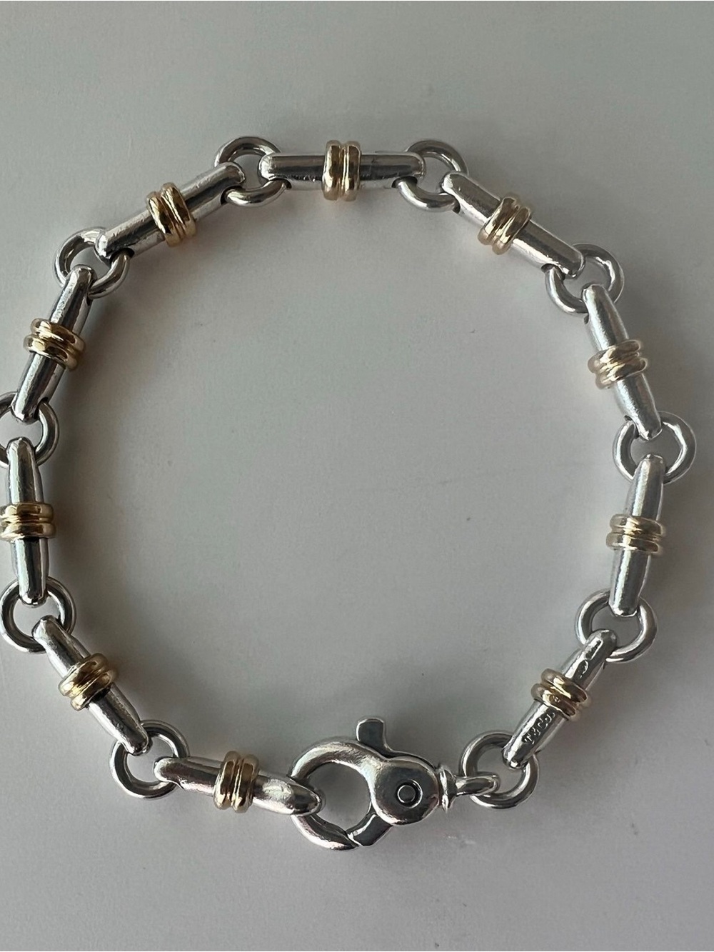 Vintage Tiffany & Co. Two-Tone Bar Link Bracelet | Sterling Silver & 18K Gold